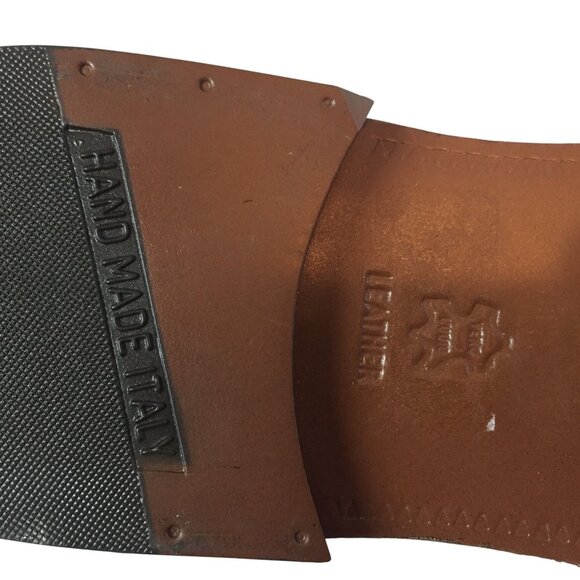 Handmade Italian Mens Brown Leather Loafers Tassel 15EEE DiMitri - Picture 9 of 14